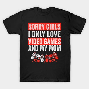 Boys Valentines Day Design for Kids Video Games Funny Gamer T-Shirt